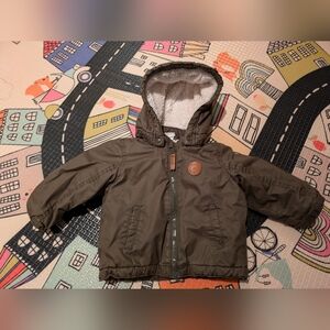 Infant Green Faux Shearling-lined Jacket